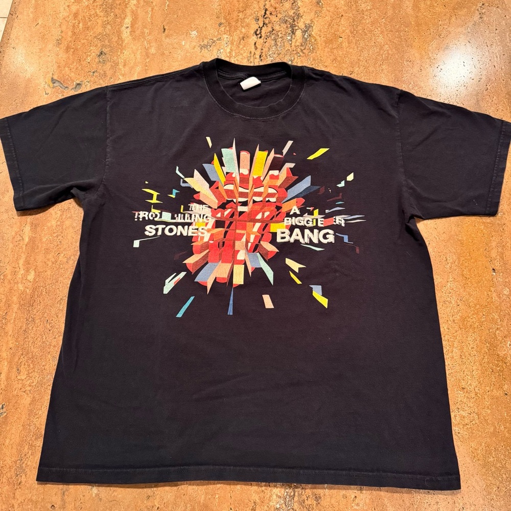 Vintage Rolling Stones A Bigger Bang 2006 World Tour Black Red T-Shirt Mens XL